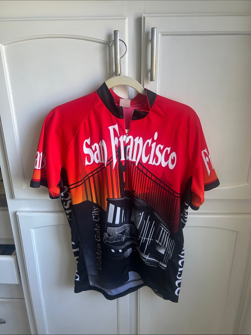 Source Unknown San Francisco Cycling Jersey - Red, Black & Orange